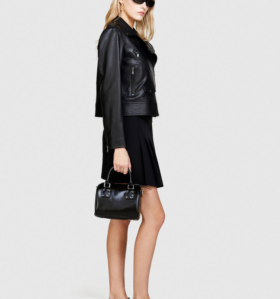 Padded biker jacket - women's jackets - Black | Sisley image number 2